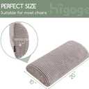 HIGOGOGO Lumbar Support Pillow for Recliner Chair/Accent Chair/Couch, Memory Foam Back Support Cushion for Elderly, Recliner Cushions for Back Rest, Pain Relief, Reading, Washable Cover, Grey