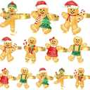 WILLBOND 12 Pieces Christmas Napkin Rings Holders for Christmas Dinners Parties Wedding Adornment Table Decoration Accessories (Adorable Style)