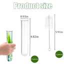 15Pcs Glass Tubes for Plants, Plant Propagation Tube Test Tubes for Scientific Experiments 20 ml Glass Test Tubes for Hydroponic Plants, Home Office Wall Decor (12cm)