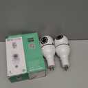 Light Bulb Security Camera 2 Packs, 5G&2.4GHz 2K Security Cameras Wireless Outdoor 360 PTZ Cameras for Home Security with Color Night Vision, 2 Way Talk, AI Human Detection, Screw-in Light Socket (White)