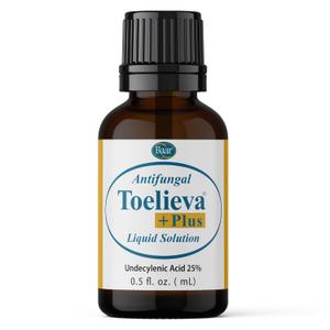 Baar Products Toelieva +Plus Maximum Strength Liquid Solution, Powerful for Toenails & Fingernails, 25% Undecylenic Acid, Tea Tree Oil, Lavender Oil & Vitamin E, 0.5 Oz