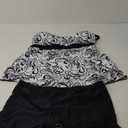 Zando Womens Tankini Swimsuits for Women 2025 Tummy Control Swimsuit Bathing Suit Top with Boyshorts Flowy Women' Swimwear 3XL, White Black Pattern