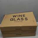 Red/White Glasses Set of 12, 12 oz Clear Glasses with Stem, Dishwasher Safe