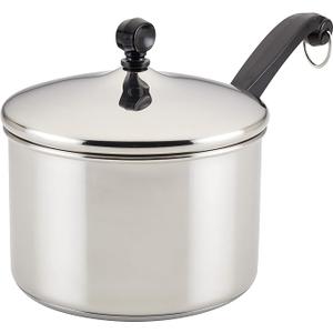 Farberware Classic Stainless Steel Sauce Pan/Saucepan with Lid, 3 Quart, Silver