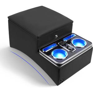 Center Console, Universal Front Bench Seat Consoles, Truck Seat Organizer and Storage, Center Console for Truck & Minivan & Car& SUV Cab Front Seat Bench Seat Storage Box (Locking)
