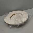 Mayfair Padded Toilet Seat, Cushioned Soft Vinyl over Wood Core Seat, Secure Hinges, Easy Clean, Made in USA, Round, Bone