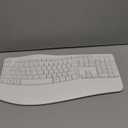 Ergonomic Wireless Keyboard with Wrist Rest, Wave Keys, Comfortable Natural Typing, 2.4GHz Full Size Ergo Wireless Computer Keyboard for Multi-OS, Windows, Mac OS Laptop/PC/Notebook (White)
