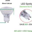 MR16 led spot Light GU10 4W 85-265V 120V Non-dimmable 120 Degree 3000k Warm White Soft White LED Spotlight 35w Halogen Bulb Replacement (Warm White 3000K 6pcs)