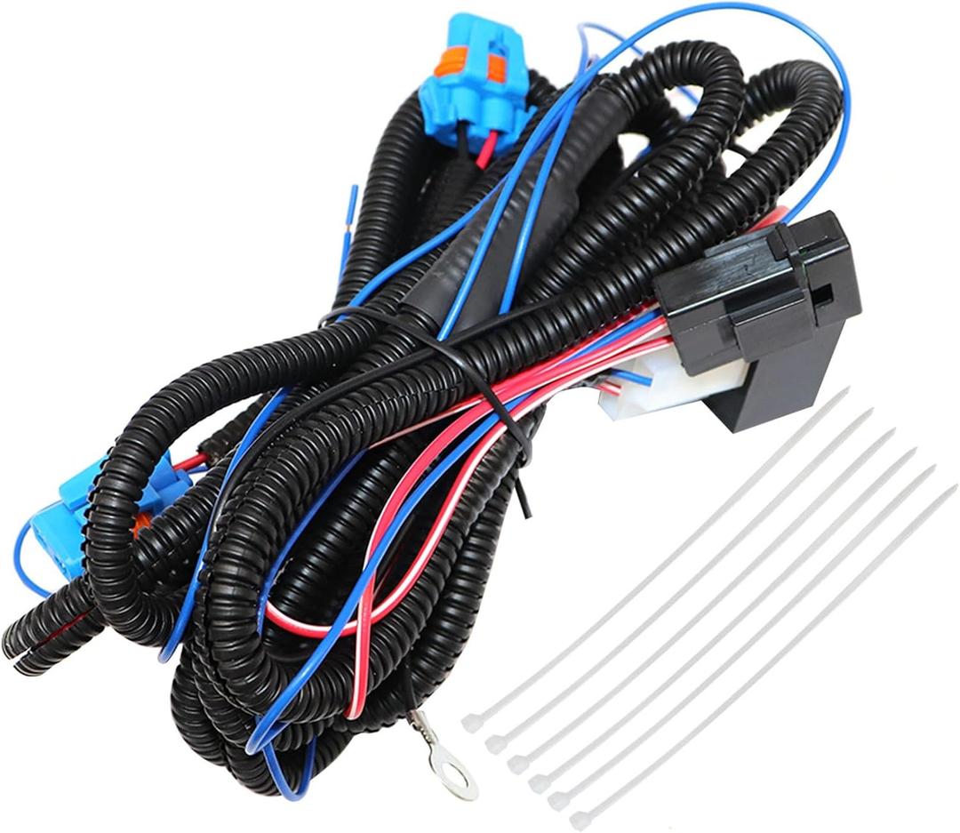 ATUOTPO Fog Light Wiring Harness Kit Replacement Fit for Chevy Silverado 1500 2500 3500 1500HD 2500HD 3500HD 2003 2004 2005 2006 (2007 Classic) Fog Lamp