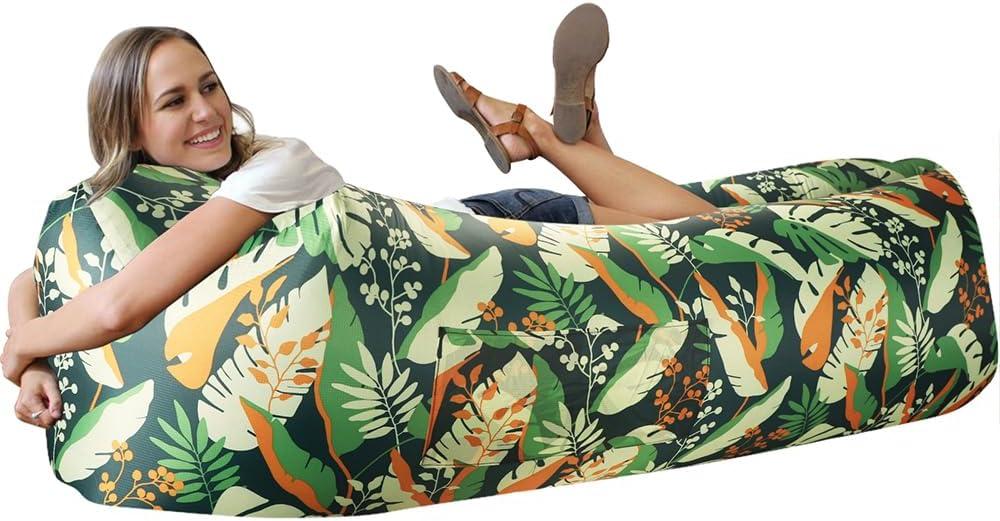 WEKAPO Inflatable Sun Lounger, Air Sofa, Hammock, Portable, Waterproof and Leak-Proof, Ideal for Backyard, Beach, Travel, Camping, Picnics and Music Festivals