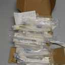 20 Pack Square Brushed Gold Cabinet Pulls, 5 Inch(128mm) Hole Centers Gold Cabinet Handles Hardware for Kitchen Cupboard Closet Bathroom Dresser Drawer, Solid Zinc Alloy