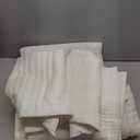 Great Bay Home Full/Queen Quilt Bedding Set, 3-Piece Lightweight Summer Channel Stitch Quilt Set with Shams, Ultra Soft Cream Bedspreads, Quilted Bedding Coverlets for All Seasons (10 - Basketweave Whisper White)