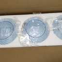 3-Pack Blue Ripple Glass Globe Cover for Ceiling Fixture Replacement, E26 Base 1-5/8 Inch Fitter, Globe Cover for Ceiling Wall Fixtures Lamp Posts or Streetlights