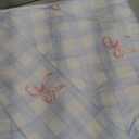 Duvet Cover Queen Size Blue Plaid Pink Bowknot Comforter Cover Soft & Lightweight Microfiber Quilt Cover with Zipper Closure and 2 Pillowcases