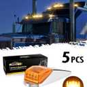 Partsam 31LED Amber Cab Marker Light Waterproof Top Roof Running Cab Lights Compatible with Peterbilt/Kenworth/Freightliner//Western Star/Mack/International/Paccar Trailer Trucks