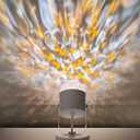 Joyzy Plug in Dynamic Ocean Wave Table Lamp Water Ripple Night Light Projector for Room Christmas Party Decoration Lighting Color Changing Ambient Lamp Vivid Water Wave Effect Lights Projection