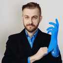 PEIPU Nitrile Disposable GlovesPowder Free, Cleaning Service Gloves, Latex Free (Blue, M)