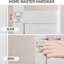 HOME MASTER HARDWARE Privacy Pocket Door Lock Hardware with Pull Replace Old Sliding Door Locks/Solid Brass Pocket Door Privacy Lock 2-3/4x2-1/2, for 1-3/8 Thickness Door, Brushed Nickel -2 Pack