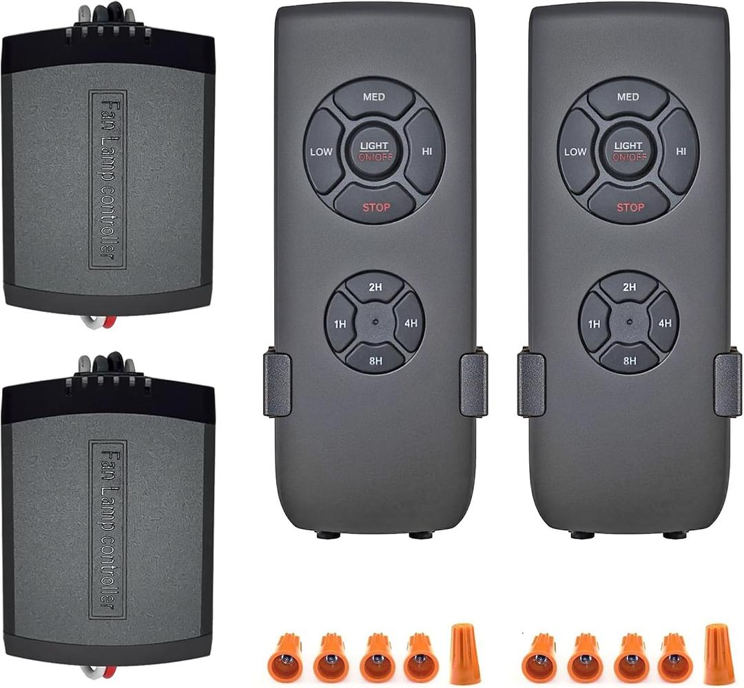 Ceiling Fan Remote Control Kit, Small Size Receiver Ceiling Fan Remote Control Control for Hunter/Harbor Breeze/Westinghouse/Honeywell Ceiling Fan Humpptom Small Size 2 Pack