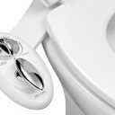 LUXE Bidet NEO 180 - Dual Nozzle, Self-Cleaning, Non-Electric Bidet Attachment for Toilet Seat, Adjustable Water Pressure, Rear & Feminine Wash, with Lever Control (White)