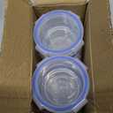 Small Containers with Lids, [6 Pack] 3.5 oz Reusable Plastic Jars for Snack and Puree, Salad Dressing Container to Go, Small Condiment Containers for On-the-Go Meals, Sauce Containers, BPA-Free