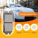 Priority1 HZ1275H Ceramic Rear Brake Pads Compatible with Chevrolet Captiva Sport 2015-2008, Equinox 2017-2007 GMC Terrain 2017-2010, Saturn Vue 2010-2008, Suzuki XL-7 2009-2007