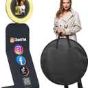 Portable Photo Booth Machine for iPad 12.9in 11in 10.9in 10.2in with Software APP Control Lights/Photo/Sharing, Removable for Cloth Pouch, Silkscreen,Honeycomb Case