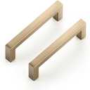 Ravinte Cabinet Handles Solid Slim Champagne Bronze 15 Pack 3 Inch Hole Center Square Bar Drawer Handles Kitchen Cabinet Pulls Drawer Kitchen Cabinet Hardware