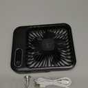 Cruise Fan Cabin Approved - Magnetic Hook Included To Hang On Walls - Portable USB Rechargeable & Plug-In, Timer Function & 5-Speed Adjustable, White Noise, Long Battery Life, Perfect for 2026 Cruises (Black - 2000mAh Battery)