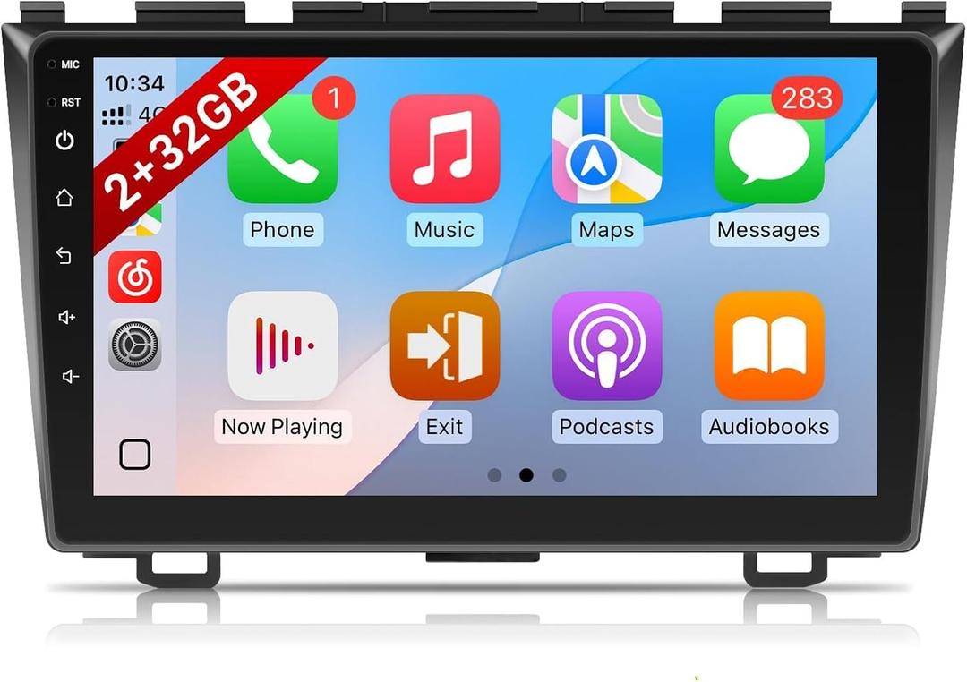 Android Car Radio Stereo for Honda CRV 2007 2008 2009 2010 2011-9" IPS Touchscreen Head Unit Radio Player with Carplay Android Auto Mirrorlink in-Dash GPS Navigation Bluetooth WiFi FM