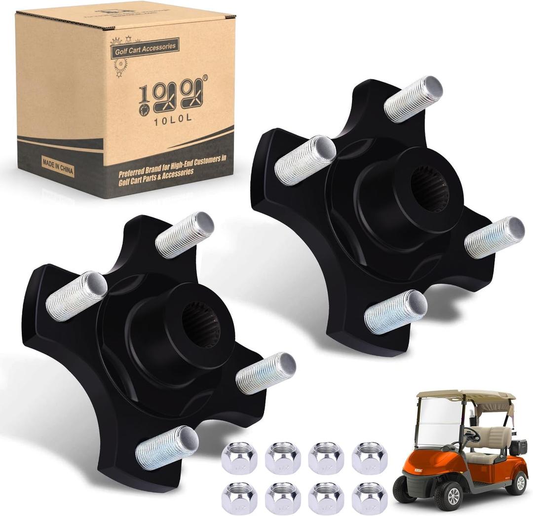 10L0L Golf Cart Rear Axle Hub Assembly Rear Wheel Hub Flange Plate for 2008-up EZGO RXV Gas & Electric Golf Cart 2 Pack OEM# 604112, 615604, 70968-G03