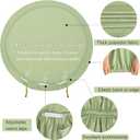 7.2FT Round Wedding Arch Cover for 7.2FT Circle Arch Stand, Thick Polyester Fabric Adjustable Circle Arch Backdrop Cover for Wedding Birthday Party Baby Shower Photography DecorationSage Green