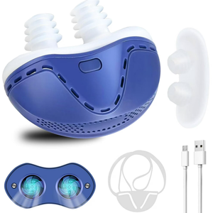 Anti Snoring Devices, Double Vortex Anti Snoring Device, Snoring Solution, Adjustable Wind Speed, Suitable for All Nose Shapes, Stop Snoring Suitable for Men and Women, Blue