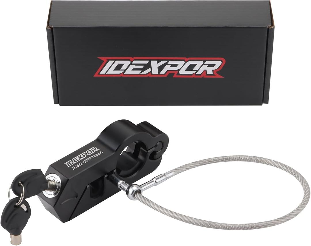 Motorcycle Lock for Helmet & Handlebar Combo Anti Theft for Motorcycle Moped Motorbike Scooters ATV Dirt Bike Street Bike (Black)