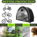 Happy Travel Bike Storage Tent Shed, Outdoor Waterproof Bicycle Covers Shelter with Window for 3-4 Bikes,Oversized Outside Portable Sheds for Lawn Mower,Garden Tools, Arch-2.7x7x5.6ft