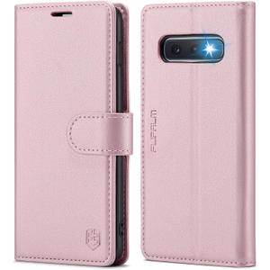 FLIPALM Wallet Case for Samsung Galaxy S10e 5.8"(Non S10 6.2"), RFID Blocking Credit Card Holder, PU Leather Folio Flip Kickstand Protective Shockproof Cover for Samsung S10e (Rose Gold)