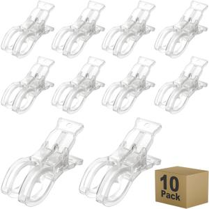 10 Pack Balloon Arch Clips, Large Clear Spring Clamps for Backdrop, 3.5'' Plastic Clips Supplies for Birthday Decoration Accessories Beach Towels Crafts Swimming Pool Photography Studios
