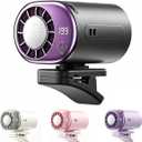 Clip On Fan with Led Display, Portable Ac for Car, 16°C Cooling System, 360° Rotation & 199 Speeds Adjustable Mini Car Fan, Car Air Conditioner, Personal Fan for Vehicle, Office, Outdoor Use (Black)