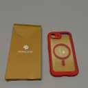 Miracase for iPhone 17e Case & iPhone 16e Case, Full-Body Phone with Built-in Glass Screen Protector, [Magnetic with MagSafe] Military Drop Proof 17 E/ 16 E Cover Bumper 6.1 inch, Red