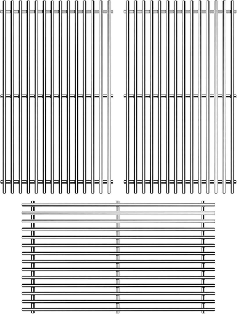 Grill Grates Parts for Weber Genesis II E-410, Weber Grill Parts Genesis 2 S-410, E/S-415, E/S-435, LX E/S-440, 66089, 66097, Flavorizer Bars Grids BBQ Grill Replacement Accessories 18 Inch