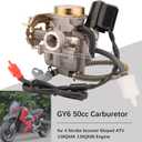 GY6 50cc Carburetor for 49cc 50cc Scooter Moped Carburetor, 139QMB High Performance 4-Stroke Carb with Intake Manifold, Fits PD18J Engine