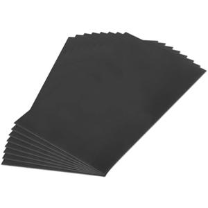 MECCANIXITY ABS Plastic Sheet 24 Inch x 12 Inch x 0.06 Inch ABS Styrene Sheets for Building Model DIY Crafts Panel Black 8 Pcs