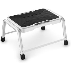 Step Stool, HBTower Step Stools for Adults Kids with Non-Slip Rubber Feet, Holds Up to 600 lbs, Lightweight Stepping Stools for Bedroom Kitchen Bathroom, Bed Steps for High Beds