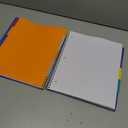 SUNEE 5 Subject Notebook College Ruled - 400 Pages, 9"x11", 5 Pocket Colored Dividers, 3-Hole Punched Paper, Blue