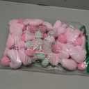 Cute Plush Curtain for Door Window Wall 33" W x 36" L Self-Adhesive Pink Bow Heart-Shaped Kawaii Curtain for Living Room and Bedroom Decor