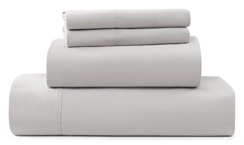 UGK Cali King Sheet Set 4-Piece Luxury Cooling Sheets Deep Pockets Premium Bedding with 2 Shams Hypoallergenic Machine Washable Soft Lightweight Bed Set for Room, California King, Stone Grey
