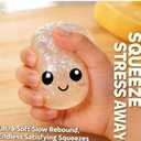 Dumpling Squishies, Glitter Dumpling Squishy Mystery Box, Colorful Dumplings Stress Balls Fidget Sensory Toy with Steamer, Soft Squeeze Decompression Dough for Anxiety Relief Fidget (White)