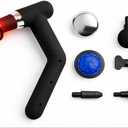Deep Tissue Percussion Massage Gun with Detachable Extra Long Handle, Hot & Cold Compress, Heated Muscle Massager for Back, Neck & Legs, Pain Relief & Recovery, 6 Heads, Type-C Rechargeable