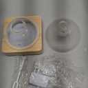 Glass Dome Essential Oil Diffuser with Glass Reservoir & Wood Base-No Plastic, 200ml Ultrasonic Diffuser for Aromatherapy with Timer 7 Color Light Auto-Off for Home Office Yoga Pilates (Yellow)