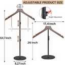 T Shirt Stand Display 26-64.7 Inch with Pants Clip and Hat Rack,Height Adjustable for Long Short Clothes Dress,Display Mannequin for Store,Closet,Photoshoot,Exhibition,Vendors Shop,Parties(1 Brown )